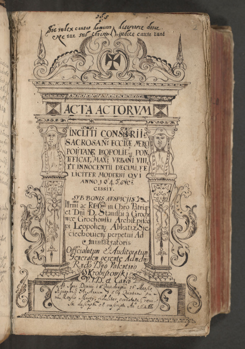 Księga Konsystorska 1640-1645, sygn. KK 6, k. 2r, fot. Pracownia Inwentaryzacji i Digitalizacji Zabytków UPJPII