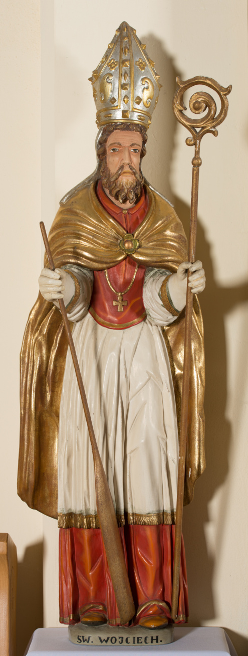 Rzeźba ukazująca św. Wojciecha z kościoła w Krzeszowie.