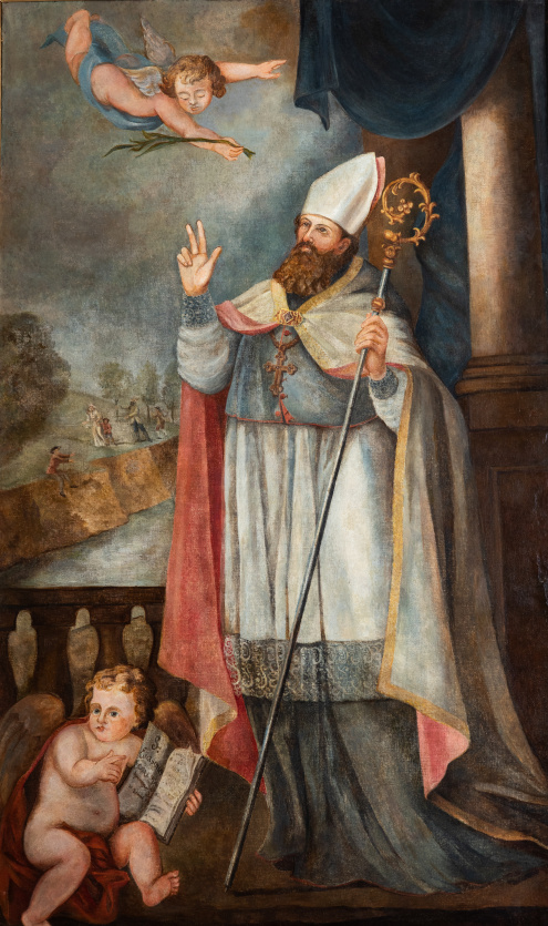 Obraz przedstawiający Św. Erazma z kościoła pw. św. Marka w Krakowie