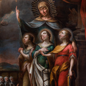 Obraz przedstawiający św. Zofię z trzema córkami z kościoła św. Marka w Krakowie