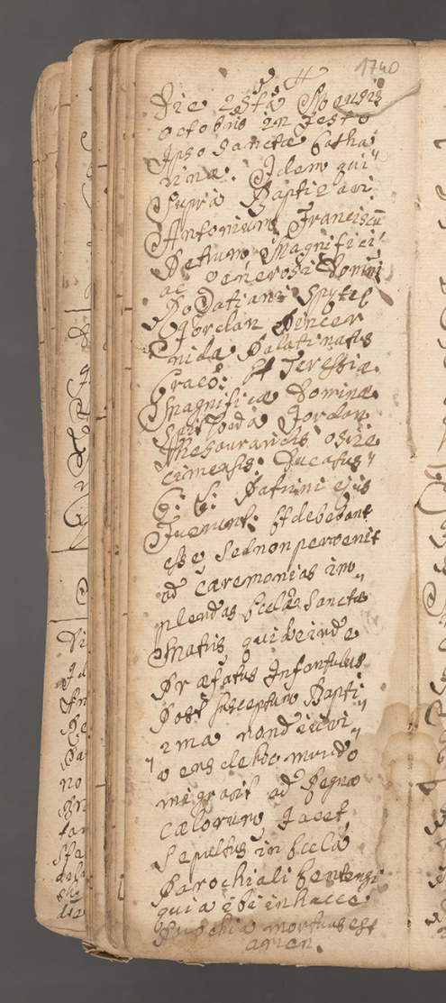 Parafia śś. Szymona i Judy w Kozach, Maetrica natorum ab anno 1733 usque 1751 ex parochia Kozy, tomus III, k. 42v