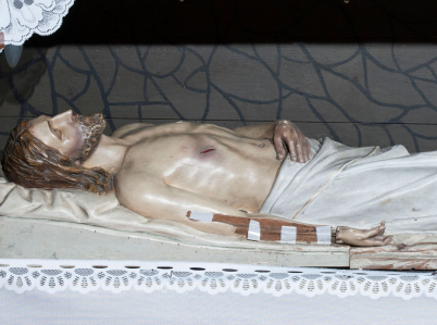 Chrystus w grobie, XX wiek, kościół św. Marcina Apostoła w Krempachach, fot. SDM
