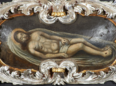 Chrystus w grobie, ok. 1693-1705, kościół św. Jana Chrzciciela w Orawce [predella ołtarza bocznego południowego], fot. SDM