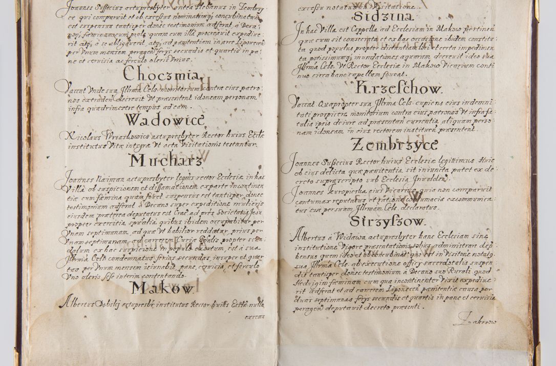Zdjęcie nr 17 dla obiektu archiwalnego: Liber continens decreta executiva visitationum et alia ad correctionem et reformationem vitae et morum cleri pertinentia tempore fel. rec. R.D. Bernardi Maciejowski Cardinalis et episcopi Cracoviensis ac ducis Severiensis conscripta ex annis 1601 et sequent