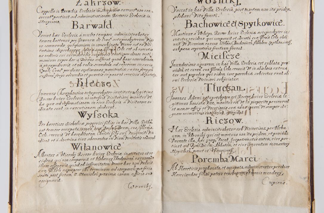 Zdjęcie nr 18 dla obiektu archiwalnego: Liber continens decreta executiva visitationum et alia ad correctionem et reformationem vitae et morum cleri pertinentia tempore fel. rec. R.D. Bernardi Maciejowski Cardinalis et episcopi Cracoviensis ac ducis Severiensis conscripta ex annis 1601 et sequent