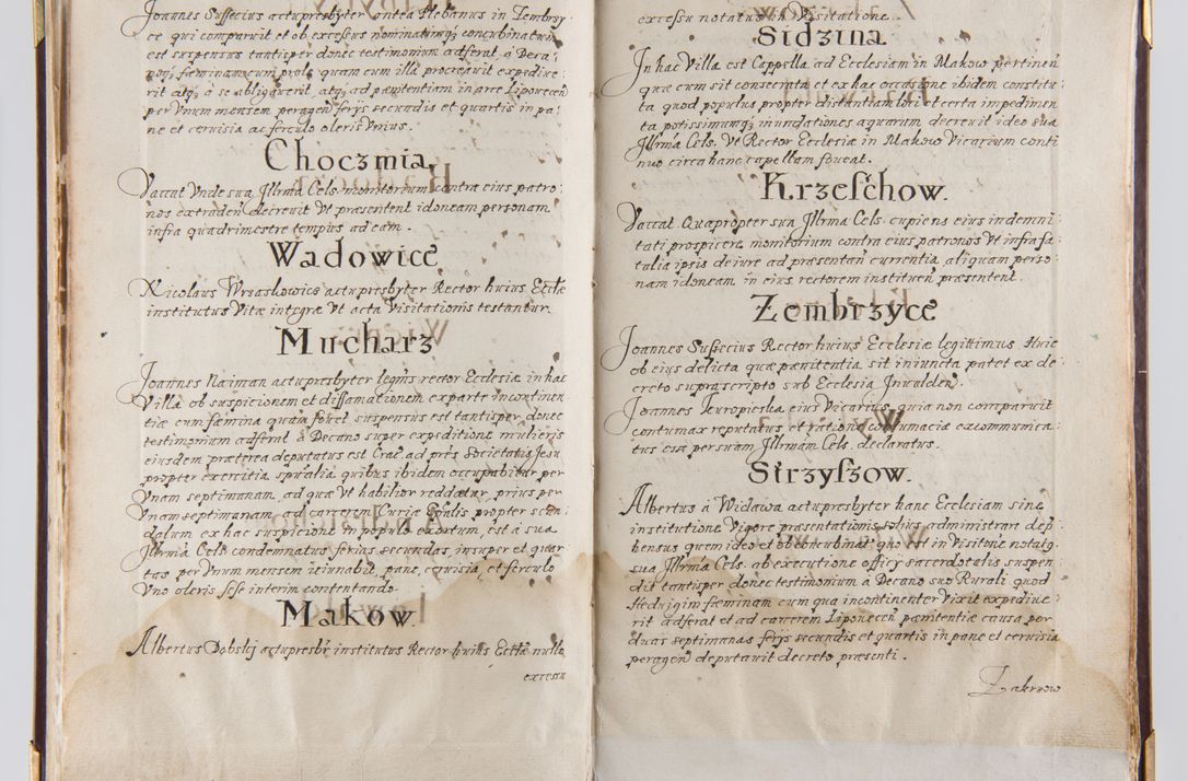 Zdjęcie nr 16 dla obiektu archiwalnego: Liber continens decreta executiva visitationum et alia ad correctionem et reformationem vitae et morum cleri pertinentia tempore fel. rec. R.D. Bernardi Maciejowski Cardinalis et episcopi Cracoviensis ac ducis Severiensis conscripta ex annis 1601 et sequent