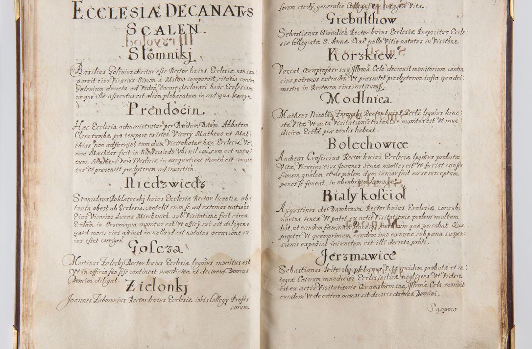 Zdjęcie nr 32 dla obiektu archiwalnego: Liber continens decreta executiva visitationum et alia ad correctionem et reformationem vitae et morum cleri pertinentia tempore fel. rec. R.D. Bernardi Maciejowski Cardinalis et episcopi Cracoviensis ac ducis Severiensis conscripta ex annis 1601 et sequent