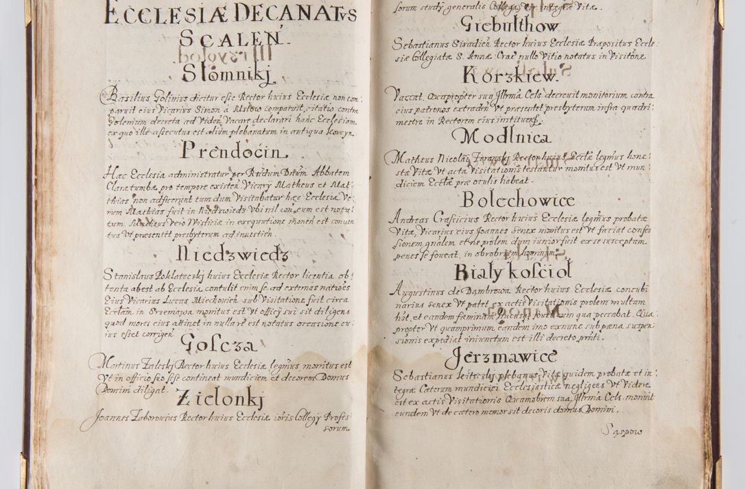 Zdjęcie nr 33 dla obiektu archiwalnego: Liber continens decreta executiva visitationum et alia ad correctionem et reformationem vitae et morum cleri pertinentia tempore fel. rec. R.D. Bernardi Maciejowski Cardinalis et episcopi Cracoviensis ac ducis Severiensis conscripta ex annis 1601 et sequent