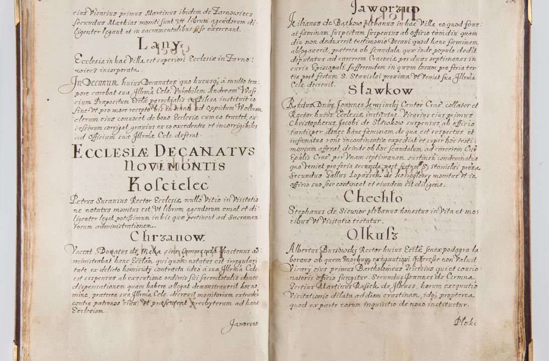 Zdjęcie nr 37 dla obiektu archiwalnego: Liber continens decreta executiva visitationum et alia ad correctionem et reformationem vitae et morum cleri pertinentia tempore fel. rec. R.D. Bernardi Maciejowski Cardinalis et episcopi Cracoviensis ac ducis Severiensis conscripta ex annis 1601 et sequent