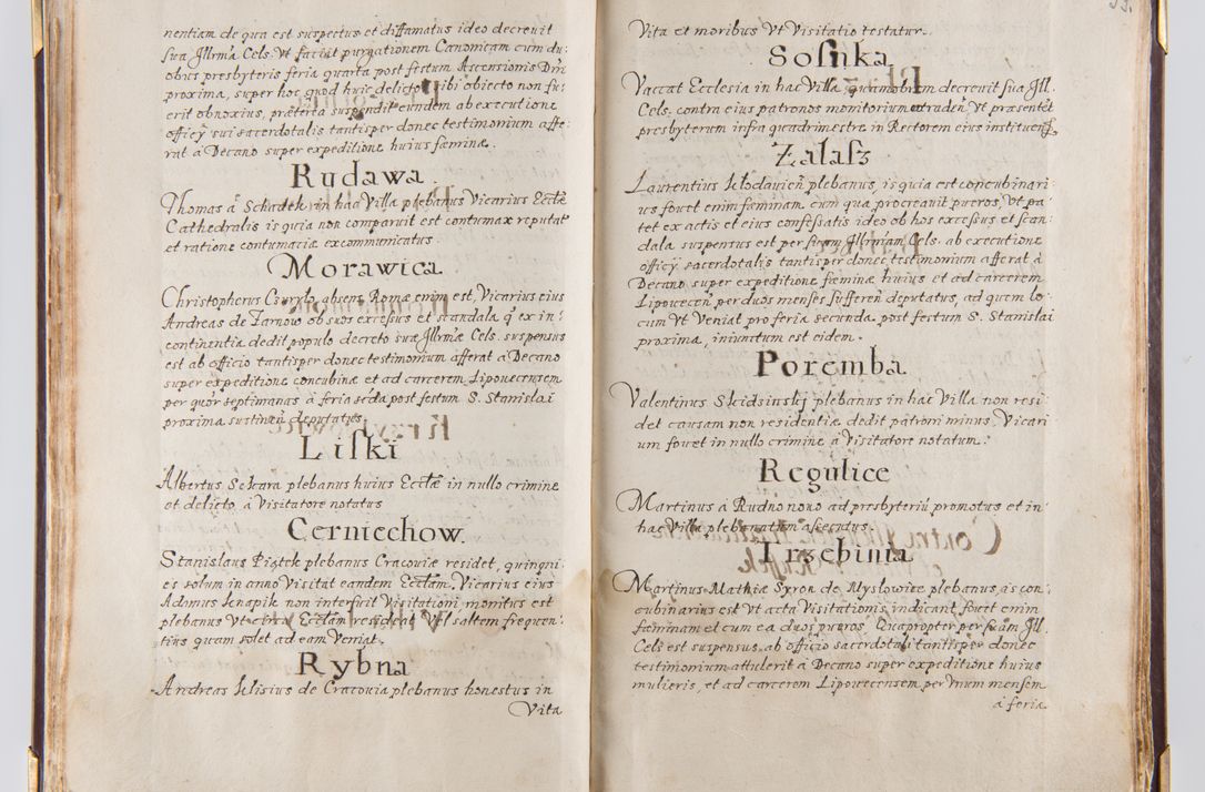 Zdjęcie nr 39 dla obiektu archiwalnego: Liber continens decreta executiva visitationum et alia ad correctionem et reformationem vitae et morum cleri pertinentia tempore fel. rec. R.D. Bernardi Maciejowski Cardinalis et episcopi Cracoviensis ac ducis Severiensis conscripta ex annis 1601 et sequent