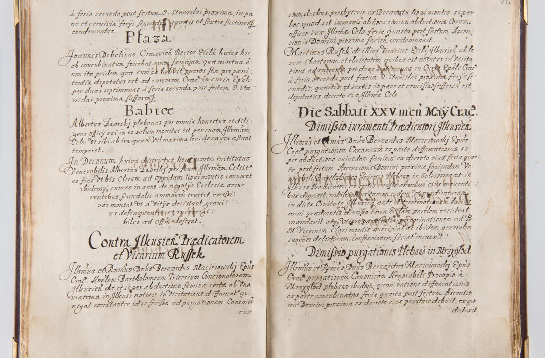Zdjęcie nr 40 dla obiektu archiwalnego: Liber continens decreta executiva visitationum et alia ad correctionem et reformationem vitae et morum cleri pertinentia tempore fel. rec. R.D. Bernardi Maciejowski Cardinalis et episcopi Cracoviensis ac ducis Severiensis conscripta ex annis 1601 et sequent