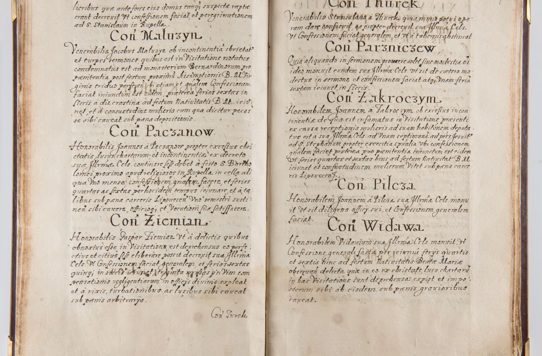 Zdjęcie nr 47 dla obiektu archiwalnego: Liber continens decreta executiva visitationum et alia ad correctionem et reformationem vitae et morum cleri pertinentia tempore fel. rec. R.D. Bernardi Maciejowski Cardinalis et episcopi Cracoviensis ac ducis Severiensis conscripta ex annis 1601 et sequent