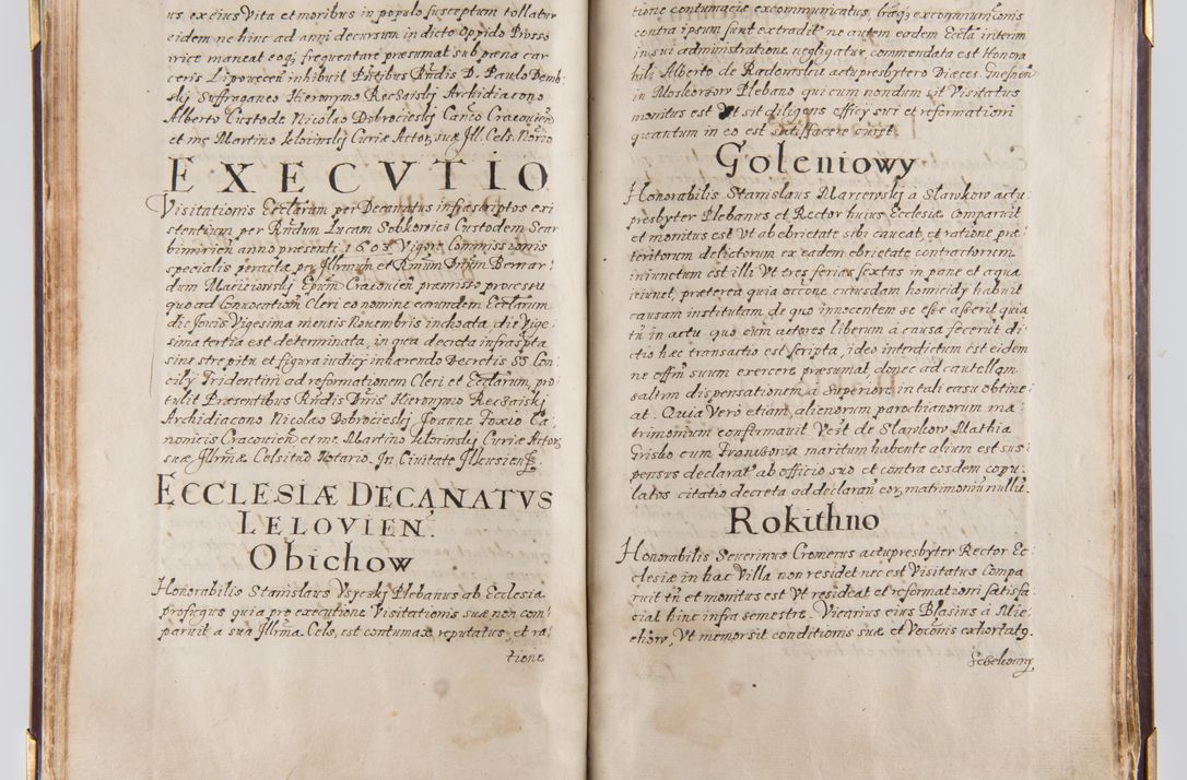 Zdjęcie nr 56 dla obiektu archiwalnego: Liber continens decreta executiva visitationum et alia ad correctionem et reformationem vitae et morum cleri pertinentia tempore fel. rec. R.D. Bernardi Maciejowski Cardinalis et episcopi Cracoviensis ac ducis Severiensis conscripta ex annis 1601 et sequent