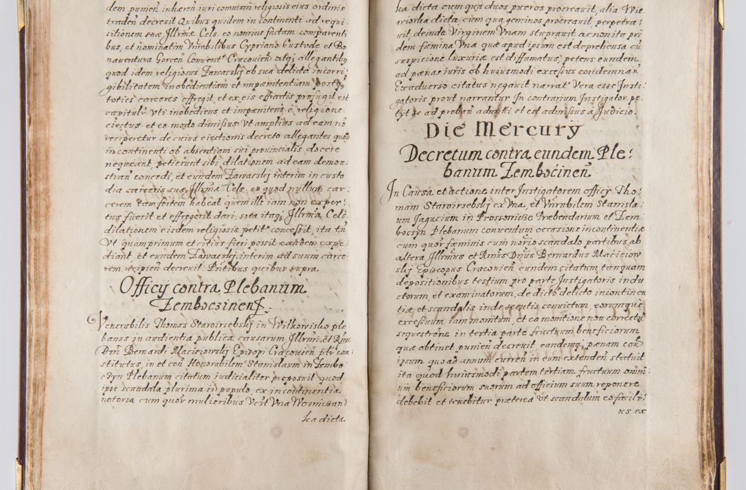 Zdjęcie nr 55 dla obiektu archiwalnego: Liber continens decreta executiva visitationum et alia ad correctionem et reformationem vitae et morum cleri pertinentia tempore fel. rec. R.D. Bernardi Maciejowski Cardinalis et episcopi Cracoviensis ac ducis Severiensis conscripta ex annis 1601 et sequent