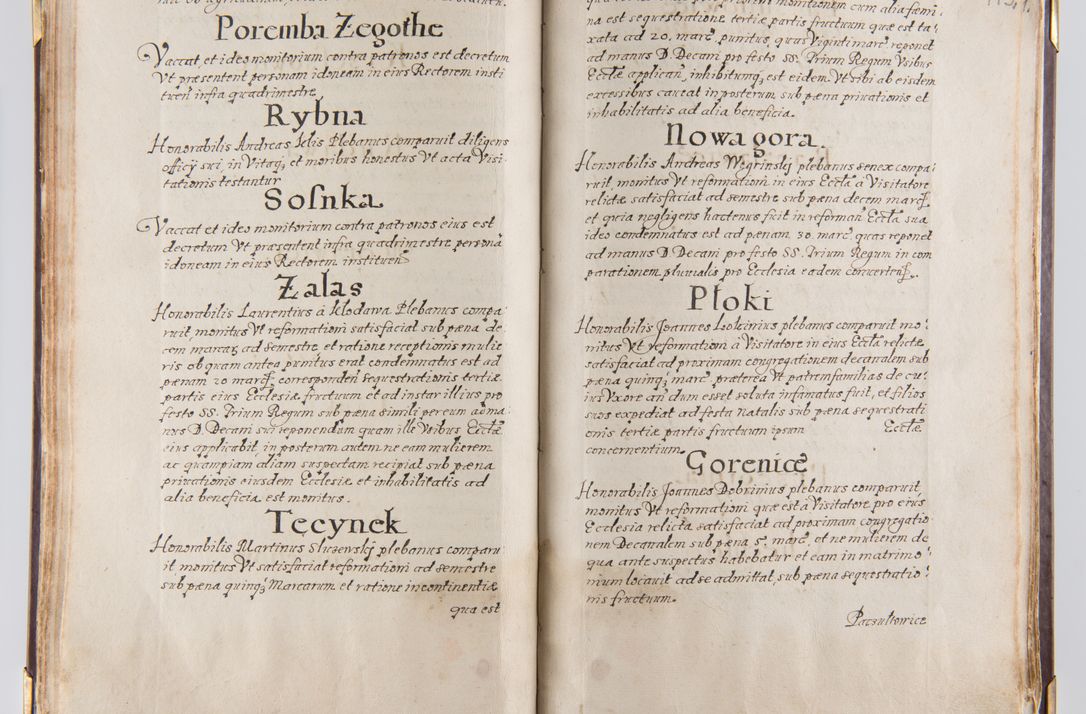 Zdjęcie nr 69 dla obiektu archiwalnego: Liber continens decreta executiva visitationum et alia ad correctionem et reformationem vitae et morum cleri pertinentia tempore fel. rec. R.D. Bernardi Maciejowski Cardinalis et episcopi Cracoviensis ac ducis Severiensis conscripta ex annis 1601 et sequent
