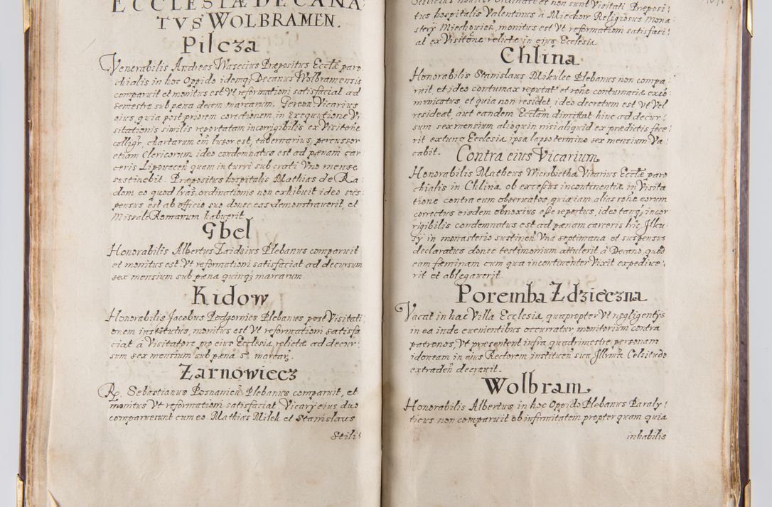 Zdjęcie nr 66 dla obiektu archiwalnego: Liber continens decreta executiva visitationum et alia ad correctionem et reformationem vitae et morum cleri pertinentia tempore fel. rec. R.D. Bernardi Maciejowski Cardinalis et episcopi Cracoviensis ac ducis Severiensis conscripta ex annis 1601 et sequent