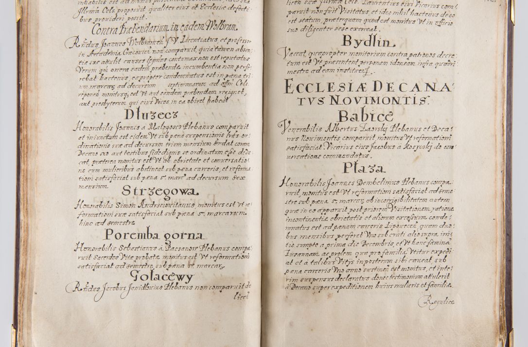 Zdjęcie nr 67 dla obiektu archiwalnego: Liber continens decreta executiva visitationum et alia ad correctionem et reformationem vitae et morum cleri pertinentia tempore fel. rec. R.D. Bernardi Maciejowski Cardinalis et episcopi Cracoviensis ac ducis Severiensis conscripta ex annis 1601 et sequent
