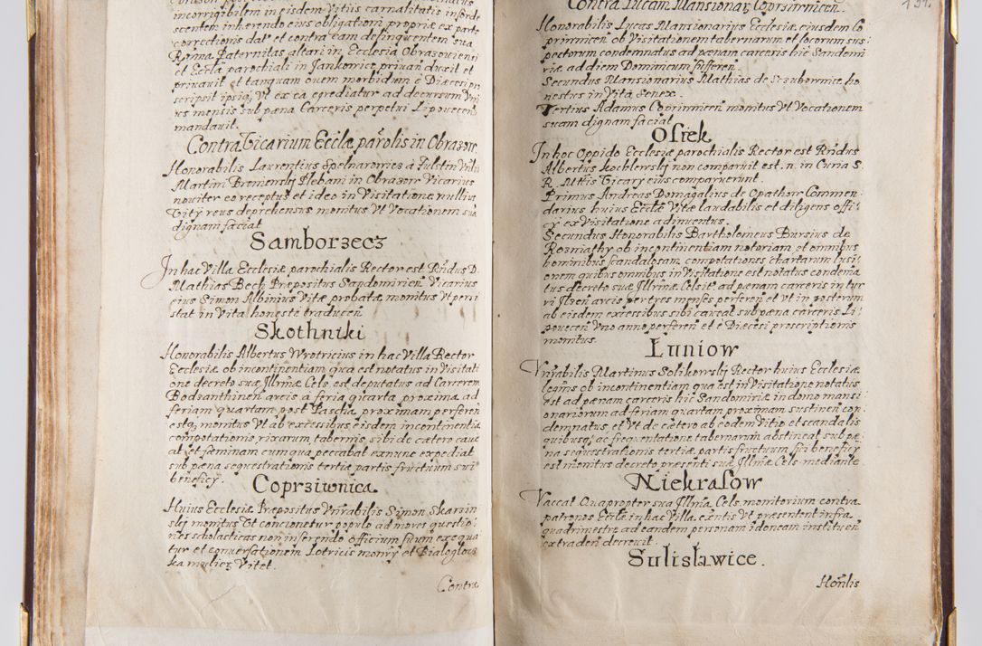 Zdjęcie nr 79 dla obiektu archiwalnego: Liber continens decreta executiva visitationum et alia ad correctionem et reformationem vitae et morum cleri pertinentia tempore fel. rec. R.D. Bernardi Maciejowski Cardinalis et episcopi Cracoviensis ac ducis Severiensis conscripta ex annis 1601 et sequent