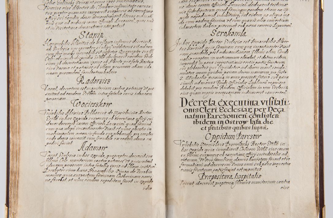 Zdjęcie nr 90 dla obiektu archiwalnego: Liber continens decreta executiva visitationum et alia ad correctionem et reformationem vitae et morum cleri pertinentia tempore fel. rec. R.D. Bernardi Maciejowski Cardinalis et episcopi Cracoviensis ac ducis Severiensis conscripta ex annis 1601 et sequent