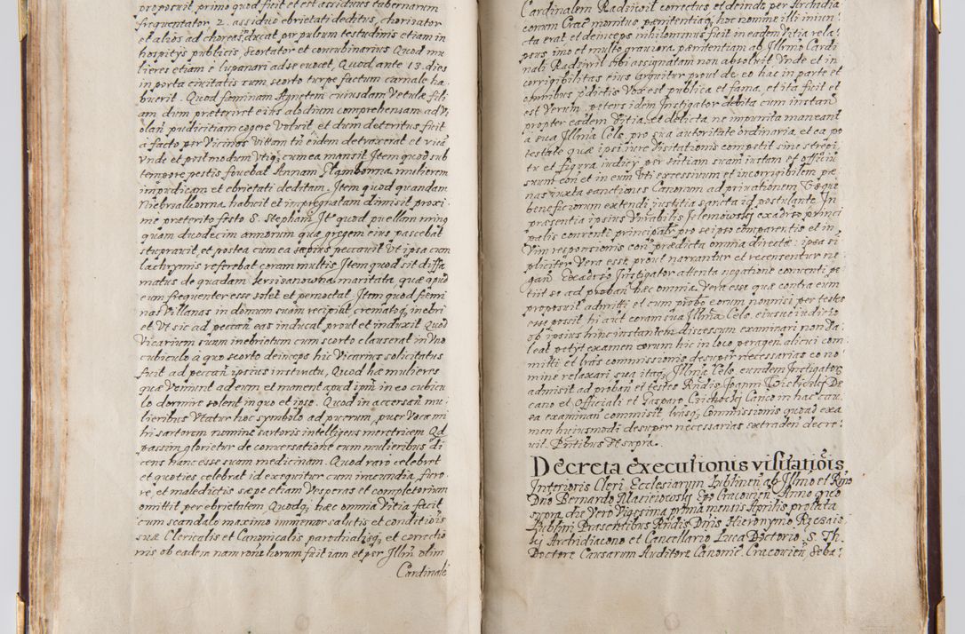 Zdjęcie nr 86 dla obiektu archiwalnego: Liber continens decreta executiva visitationum et alia ad correctionem et reformationem vitae et morum cleri pertinentia tempore fel. rec. R.D. Bernardi Maciejowski Cardinalis et episcopi Cracoviensis ac ducis Severiensis conscripta ex annis 1601 et sequent
