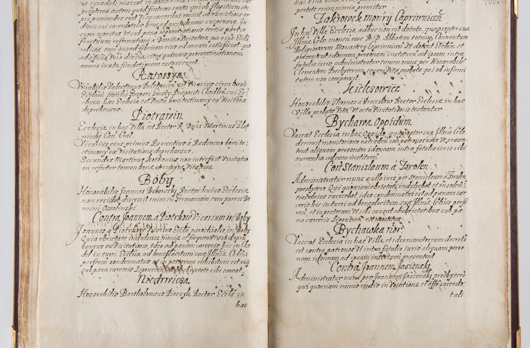 Zdjęcie nr 96 dla obiektu archiwalnego: Liber continens decreta executiva visitationum et alia ad correctionem et reformationem vitae et morum cleri pertinentia tempore fel. rec. R.D. Bernardi Maciejowski Cardinalis et episcopi Cracoviensis ac ducis Severiensis conscripta ex annis 1601 et sequent