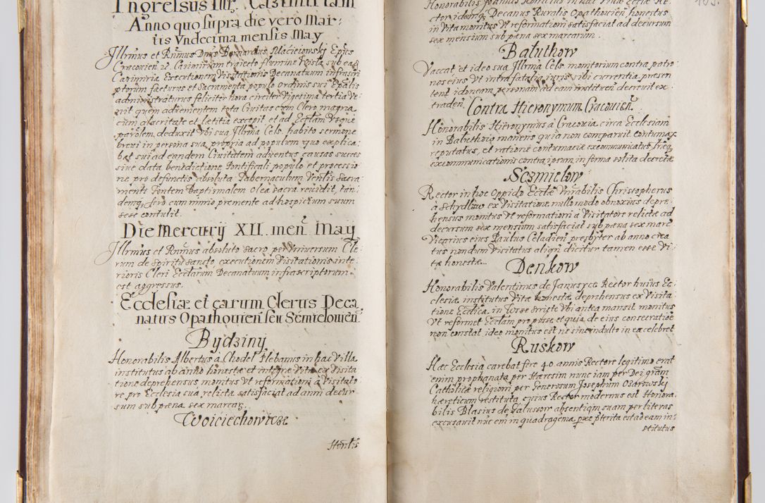 Zdjęcie nr 99 dla obiektu archiwalnego: Liber continens decreta executiva visitationum et alia ad correctionem et reformationem vitae et morum cleri pertinentia tempore fel. rec. R.D. Bernardi Maciejowski Cardinalis et episcopi Cracoviensis ac ducis Severiensis conscripta ex annis 1601 et sequent