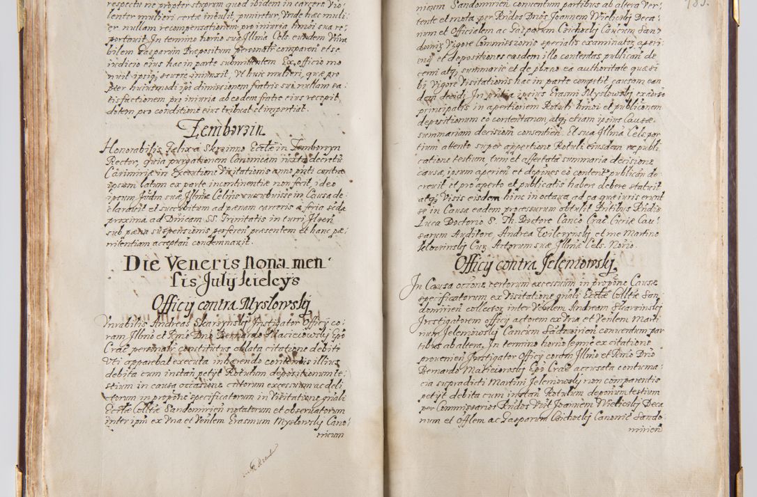Zdjęcie nr 107 dla obiektu archiwalnego: Liber continens decreta executiva visitationum et alia ad correctionem et reformationem vitae et morum cleri pertinentia tempore fel. rec. R.D. Bernardi Maciejowski Cardinalis et episcopi Cracoviensis ac ducis Severiensis conscripta ex annis 1601 et sequent