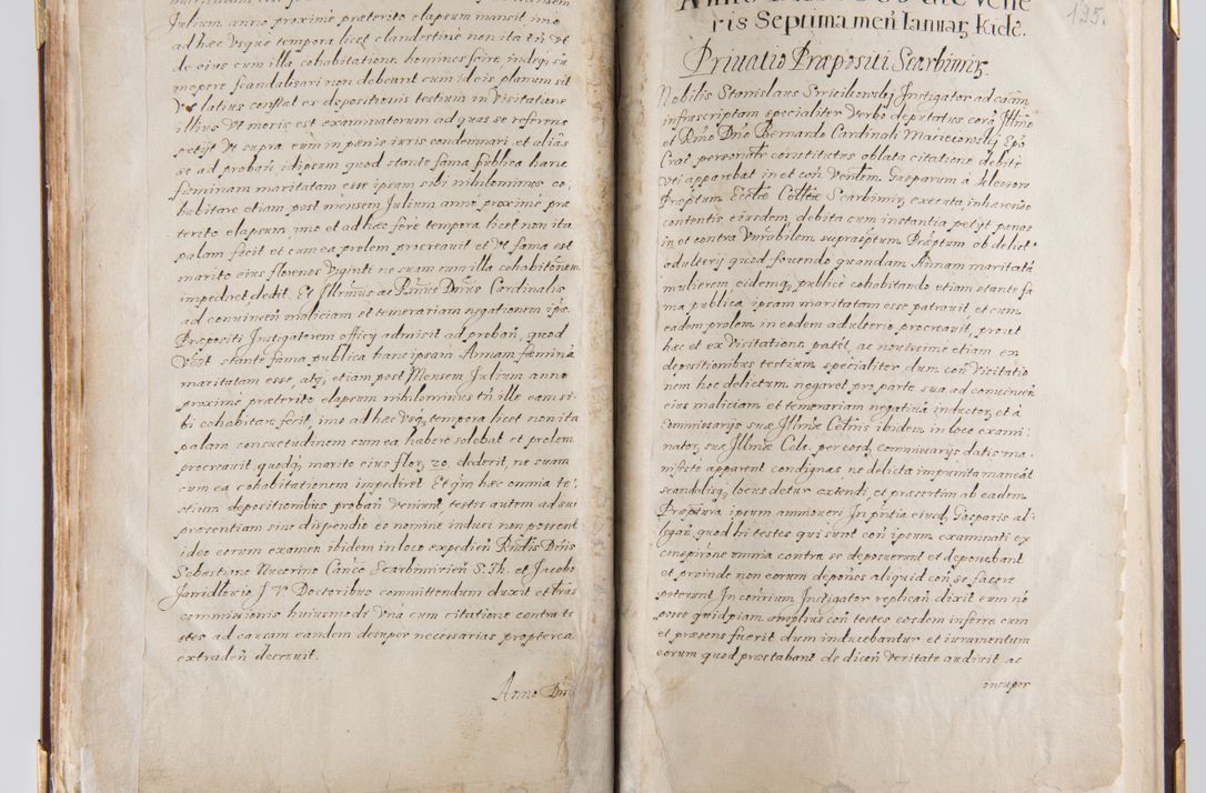 Zdjęcie nr 112 dla obiektu archiwalnego: Liber continens decreta executiva visitationum et alia ad correctionem et reformationem vitae et morum cleri pertinentia tempore fel. rec. R.D. Bernardi Maciejowski Cardinalis et episcopi Cracoviensis ac ducis Severiensis conscripta ex annis 1601 et sequent