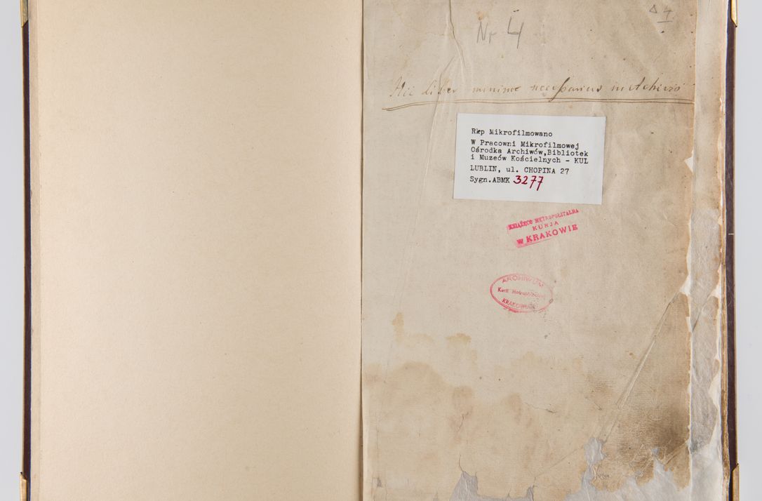 Zdjęcie nr 5 dla obiektu archiwalnego: Liber continens decreta executiva visitationum et alia ad correctionem et reformationem vitae et morum cleri pertinentia tempore fel. rec. R.D. Bernardi Maciejowski Cardinalis et episcopi Cracoviensis ac ducis Severiensis conscripta ex annis 1601 et sequent