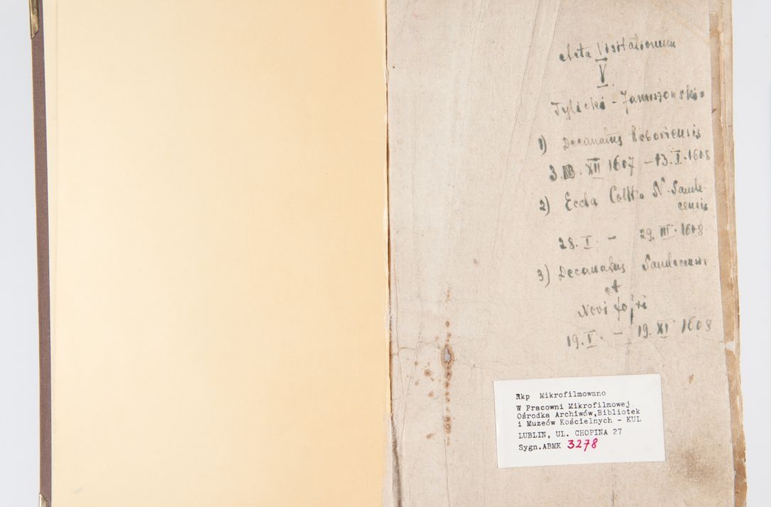 Zdjęcie nr 6 dla obiektu archiwalnego: Visitatio decanatus Boboviensis externa per Joannem Januszowski, archidiaconum Sandecensem, plebanum Solecensem ex mandato speciali R.D. Petri Tylicki episcopi Cracoviensis, praesentibus Martino Chochorovio, preasbytero et Martino Servatio, Andreoviensi clerico facta