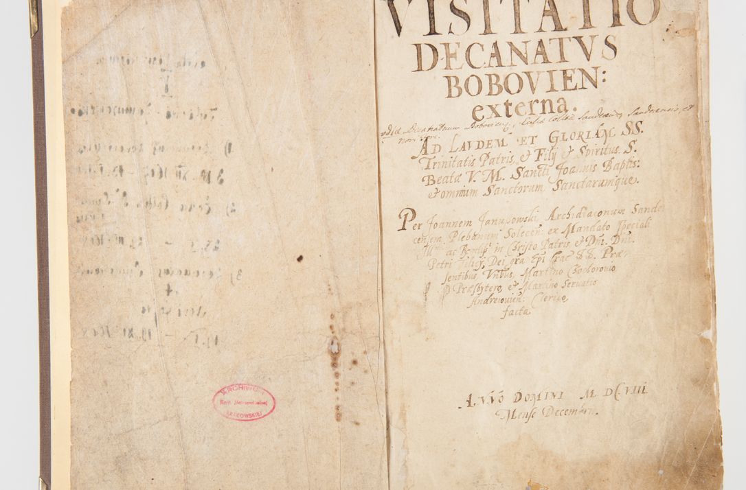 Zdjęcie nr 7 dla obiektu archiwalnego: Visitatio decanatus Boboviensis externa per Joannem Januszowski, archidiaconum Sandecensem, plebanum Solecensem ex mandato speciali R.D. Petri Tylicki episcopi Cracoviensis, praesentibus Martino Chochorovio, preasbytero et Martino Servatio, Andreoviensi clerico facta
