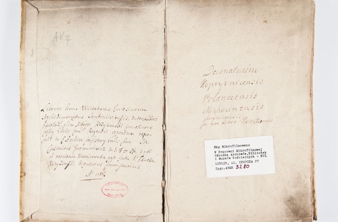 Zdjęcie nr 5 dla obiektu archiwalnego: Visitatio Sandomieriensis Archidiaconatus a.D. 1646 ex commissione R.D. Petri Gembicki, episcopi Cracoviensis, ducis Severiae per Gregorium Kownacki IUD, custodem Tarnoviensem, Venceslaum Kostecki, praepositum Opocnensem, plabanum Malicensem expedita