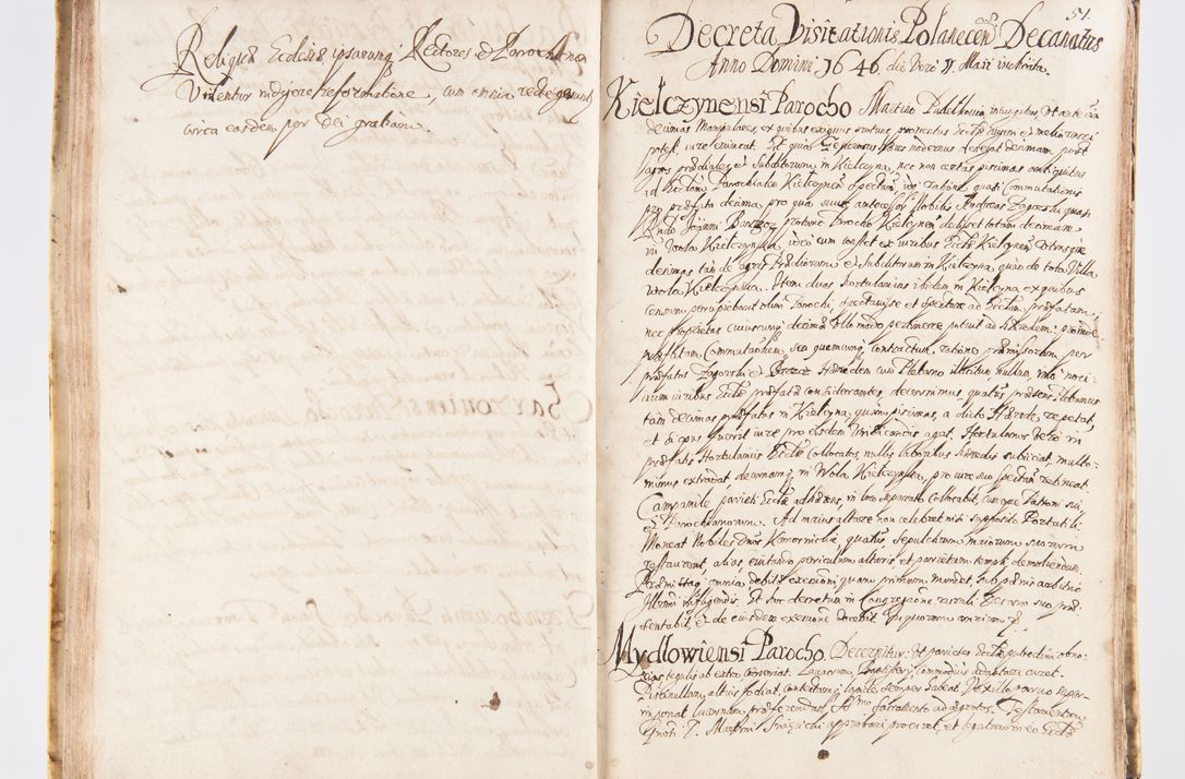 Zdjęcie nr 57 dla obiektu archiwalnego: Visitatio Sandomieriensis Archidiaconatus a.D. 1646 ex commissione R.D. Petri Gembicki, episcopi Cracoviensis, ducis Severiae per Gregorium Kownacki IUD, custodem Tarnoviensem, Venceslaum Kostecki, praepositum Opocnensem, plabanum Malicensem expedita