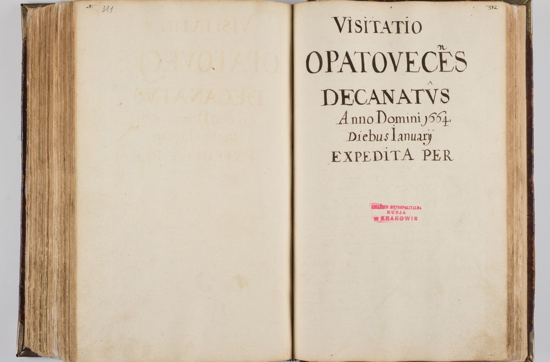 Zdjęcie nr 324 dla obiektu archiwalnego: Visitatio quindecim decanatuum, nempe: Skavinensis, Zathoriensis, Novi Montis, Skalensis, Wrocimoviensis, Adreoviensis, Kijensis, Paczanoviensis, Oswiecimensis, Żywiecensis, Witoviensis, Skoliensis, Opatovecensis, Wielicensis et Plesnensis a Peril. et R.D. Nicolao Oborski, episcopo Laodicensis, suffraganeo, archidiacono, vicario in spiritualibus generali Cracoviensi in annis 1663 - 1665 expedita