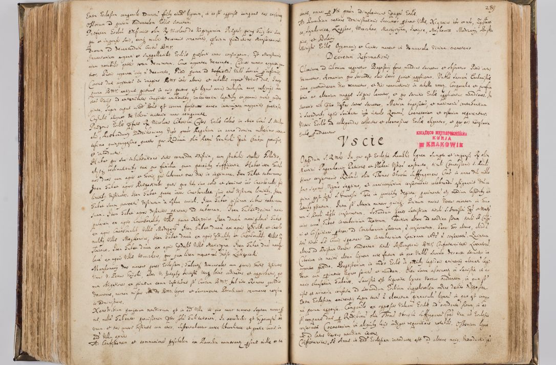 Zdjęcie nr 301 dla obiektu archiwalnego: Visitatio quindecim decanatuum, nempe: Skavinensis, Zathoriensis, Novi Montis, Skalensis, Wrocimoviensis, Adreoviensis, Kijensis, Paczanoviensis, Oswiecimensis, Żywiecensis, Witoviensis, Skoliensis, Opatovecensis, Wielicensis et Plesnensis a Peril. et R.D. Nicolao Oborski, episcopo Laodicensis, suffraganeo, archidiacono, vicario in spiritualibus generali Cracoviensi in annis 1663 - 1665 expedita