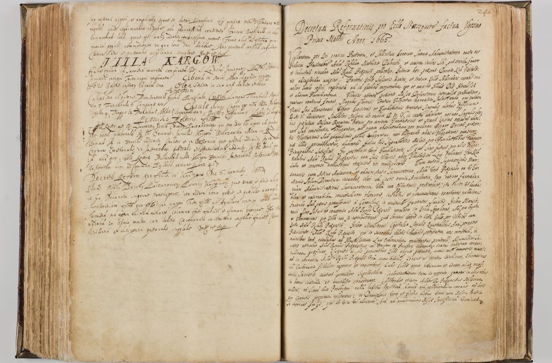 Zdjęcie nr 254 dla obiektu archiwalnego: Visitatio quindecim decanatuum, nempe: Skavinensis, Zathoriensis, Novi Montis, Skalensis, Wrocimoviensis, Adreoviensis, Kijensis, Paczanoviensis, Oswiecimensis, Żywiecensis, Witoviensis, Skoliensis, Opatovecensis, Wielicensis et Plesnensis a Peril. et R.D. Nicolao Oborski, episcopo Laodicensis, suffraganeo, archidiacono, vicario in spiritualibus generali Cracoviensi in annis 1663 - 1665 expedita