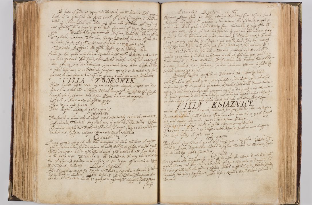 Zdjęcie nr 248 dla obiektu archiwalnego: Visitatio quindecim decanatuum, nempe: Skavinensis, Zathoriensis, Novi Montis, Skalensis, Wrocimoviensis, Adreoviensis, Kijensis, Paczanoviensis, Oswiecimensis, Żywiecensis, Witoviensis, Skoliensis, Opatovecensis, Wielicensis et Plesnensis a Peril. et R.D. Nicolao Oborski, episcopo Laodicensis, suffraganeo, archidiacono, vicario in spiritualibus generali Cracoviensi in annis 1663 - 1665 expedita