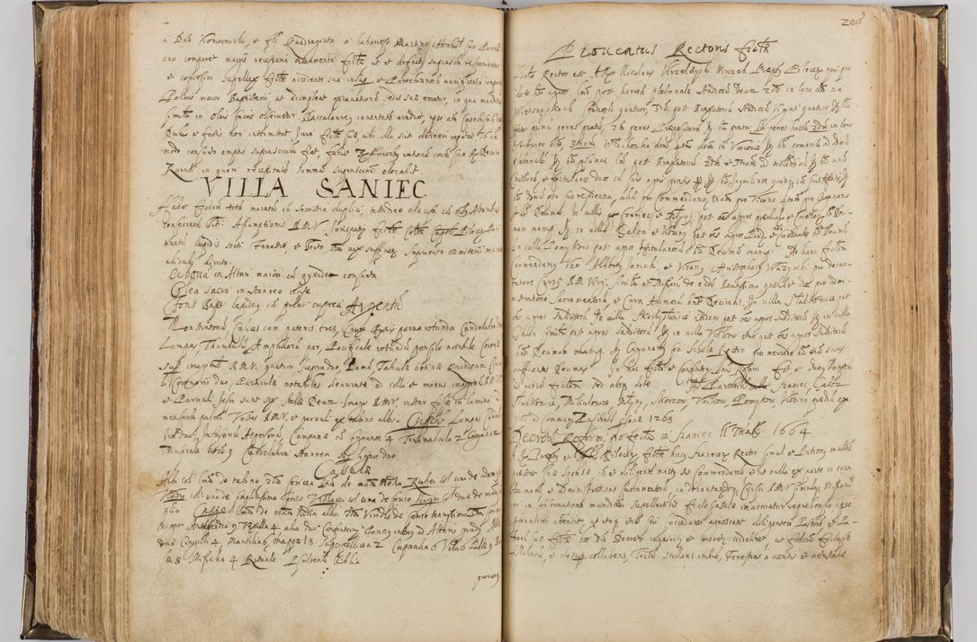 Zdjęcie nr 216 dla obiektu archiwalnego: Visitatio quindecim decanatuum, nempe: Skavinensis, Zathoriensis, Novi Montis, Skalensis, Wrocimoviensis, Adreoviensis, Kijensis, Paczanoviensis, Oswiecimensis, Żywiecensis, Witoviensis, Skoliensis, Opatovecensis, Wielicensis et Plesnensis a Peril. et R.D. Nicolao Oborski, episcopo Laodicensis, suffraganeo, archidiacono, vicario in spiritualibus generali Cracoviensi in annis 1663 - 1665 expedita