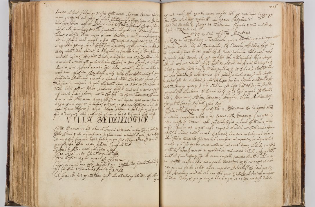 Zdjęcie nr 215 dla obiektu archiwalnego: Visitatio quindecim decanatuum, nempe: Skavinensis, Zathoriensis, Novi Montis, Skalensis, Wrocimoviensis, Adreoviensis, Kijensis, Paczanoviensis, Oswiecimensis, Żywiecensis, Witoviensis, Skoliensis, Opatovecensis, Wielicensis et Plesnensis a Peril. et R.D. Nicolao Oborski, episcopo Laodicensis, suffraganeo, archidiacono, vicario in spiritualibus generali Cracoviensi in annis 1663 - 1665 expedita