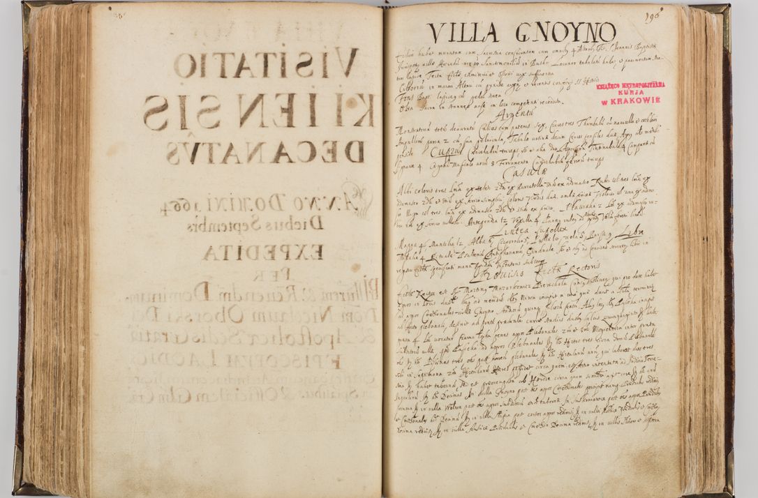 Zdjęcie nr 206 dla obiektu archiwalnego: Visitatio quindecim decanatuum, nempe: Skavinensis, Zathoriensis, Novi Montis, Skalensis, Wrocimoviensis, Adreoviensis, Kijensis, Paczanoviensis, Oswiecimensis, Żywiecensis, Witoviensis, Skoliensis, Opatovecensis, Wielicensis et Plesnensis a Peril. et R.D. Nicolao Oborski, episcopo Laodicensis, suffraganeo, archidiacono, vicario in spiritualibus generali Cracoviensi in annis 1663 - 1665 expedita