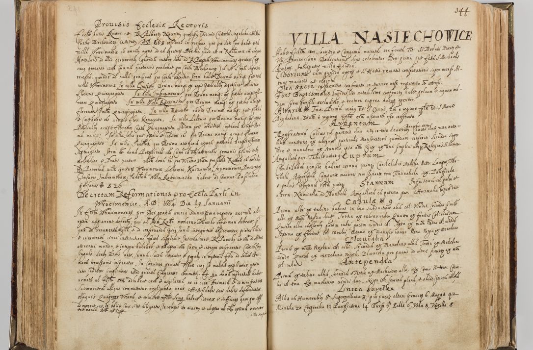 Zdjęcie nr 155 dla obiektu archiwalnego: Visitatio quindecim decanatuum, nempe: Skavinensis, Zathoriensis, Novi Montis, Skalensis, Wrocimoviensis, Adreoviensis, Kijensis, Paczanoviensis, Oswiecimensis, Żywiecensis, Witoviensis, Skoliensis, Opatovecensis, Wielicensis et Plesnensis a Peril. et R.D. Nicolao Oborski, episcopo Laodicensis, suffraganeo, archidiacono, vicario in spiritualibus generali Cracoviensi in annis 1663 - 1665 expedita