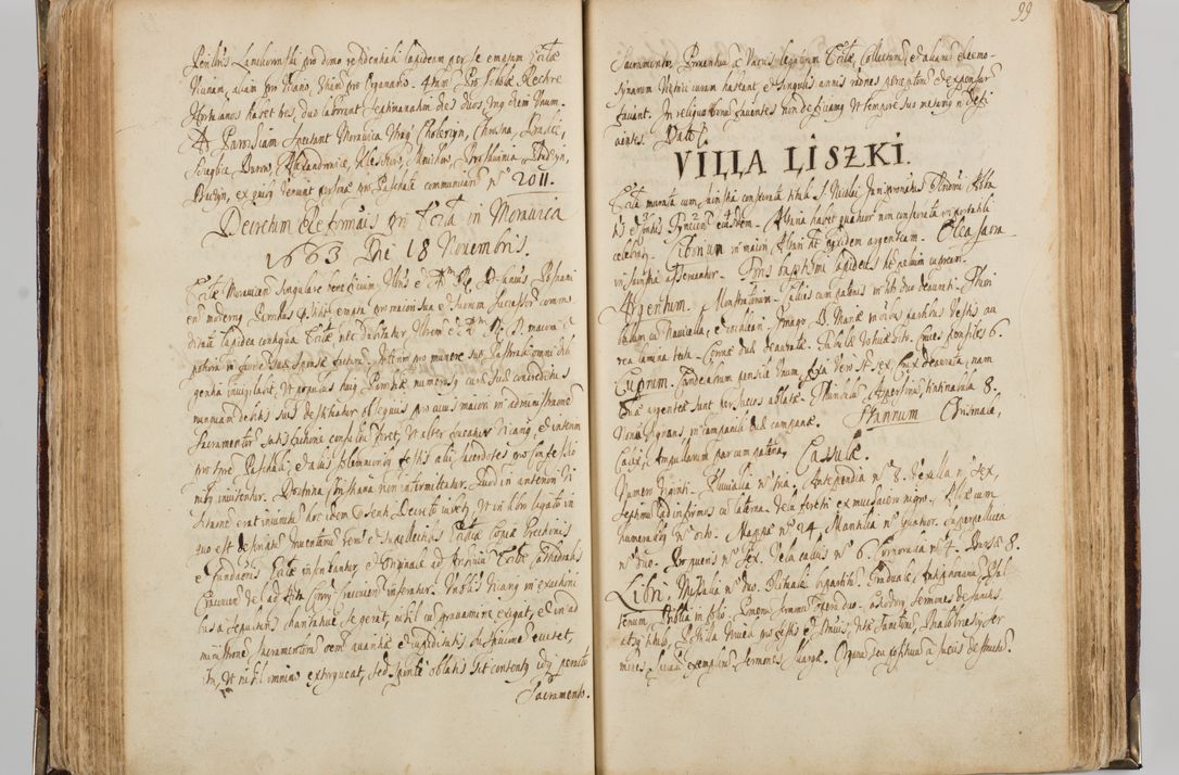Zdjęcie nr 109 dla obiektu archiwalnego: Visitatio quindecim decanatuum, nempe: Skavinensis, Zathoriensis, Novi Montis, Skalensis, Wrocimoviensis, Adreoviensis, Kijensis, Paczanoviensis, Oswiecimensis, Żywiecensis, Witoviensis, Skoliensis, Opatovecensis, Wielicensis et Plesnensis a Peril. et R.D. Nicolao Oborski, episcopo Laodicensis, suffraganeo, archidiacono, vicario in spiritualibus generali Cracoviensi in annis 1663 - 1665 expedita