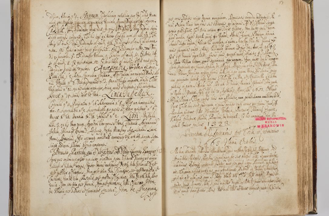 Zdjęcie nr 61 dla obiektu archiwalnego: Visitatio quindecim decanatuum, nempe: Skavinensis, Zathoriensis, Novi Montis, Skalensis, Wrocimoviensis, Adreoviensis, Kijensis, Paczanoviensis, Oswiecimensis, Żywiecensis, Witoviensis, Skoliensis, Opatovecensis, Wielicensis et Plesnensis a Peril. et R.D. Nicolao Oborski, episcopo Laodicensis, suffraganeo, archidiacono, vicario in spiritualibus generali Cracoviensi in annis 1663 - 1665 expedita