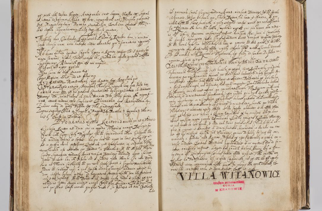 Zdjęcie nr 48 dla obiektu archiwalnego: Visitatio quindecim decanatuum, nempe: Skavinensis, Zathoriensis, Novi Montis, Skalensis, Wrocimoviensis, Adreoviensis, Kijensis, Paczanoviensis, Oswiecimensis, Żywiecensis, Witoviensis, Skoliensis, Opatovecensis, Wielicensis et Plesnensis a Peril. et R.D. Nicolao Oborski, episcopo Laodicensis, suffraganeo, archidiacono, vicario in spiritualibus generali Cracoviensi in annis 1663 - 1665 expedita