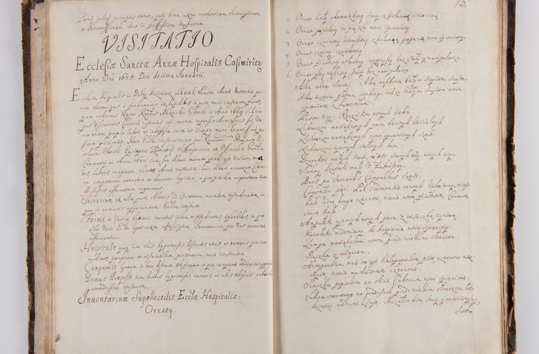 Zdjęcie nr 19 dla obiektu archiwalnego: Visitatio ecclesiarum parachialium in decanatu Casimieriensi in archidiaconatu Lublinensi expedita per R.D. Josephum Nieradzki, canonicum Luceoriensem, praepostium Markuszoviensem, surrogatum officialem Lublinensem ab Illustr. R.D. Andrea Trzebicki, episco Cracoviensi, duce Severiae specialiter datum et deputatum commissarium. Visitatio heac peracta est a.D. 1675