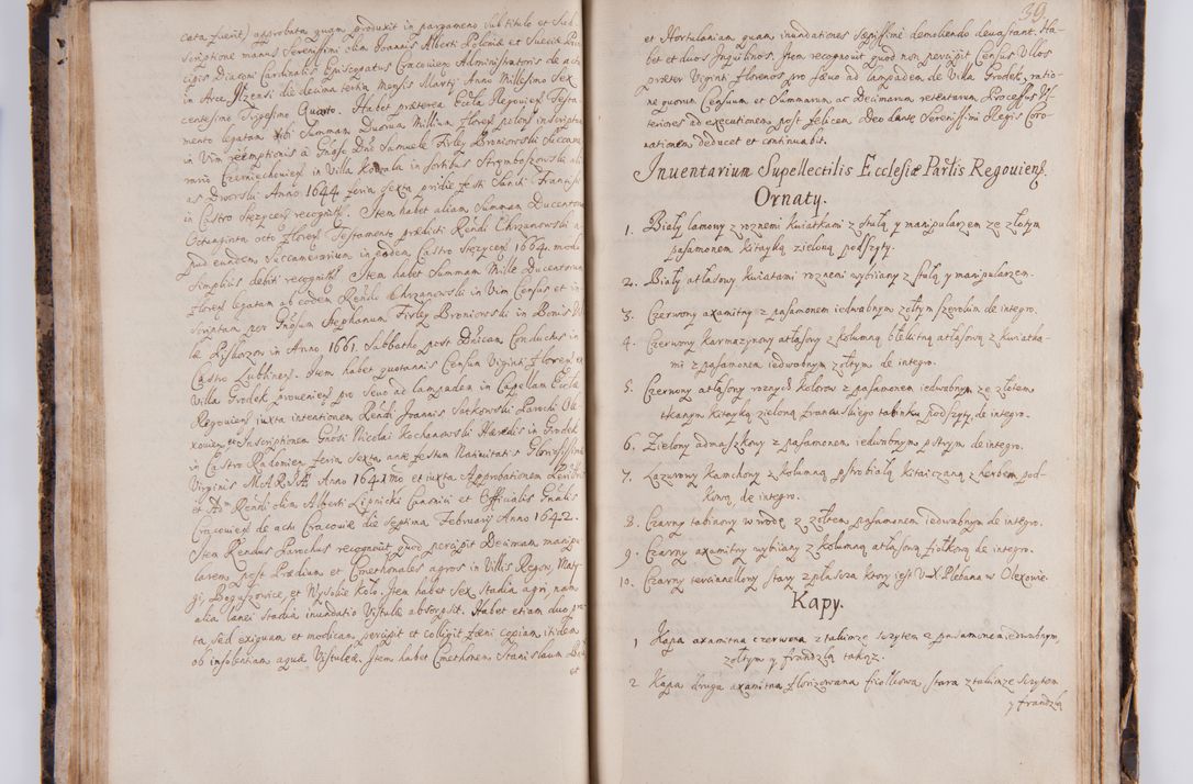 Zdjęcie nr 45 dla obiektu archiwalnego: Visitatio ecclesiarum parachialium in decanatu Casimieriensi in archidiaconatu Lublinensi expedita per R.D. Josephum Nieradzki, canonicum Luceoriensem, praepostium Markuszoviensem, surrogatum officialem Lublinensem ab Illustr. R.D. Andrea Trzebicki, episco Cracoviensi, duce Severiae specialiter datum et deputatum commissarium. Visitatio heac peracta est a.D. 1675