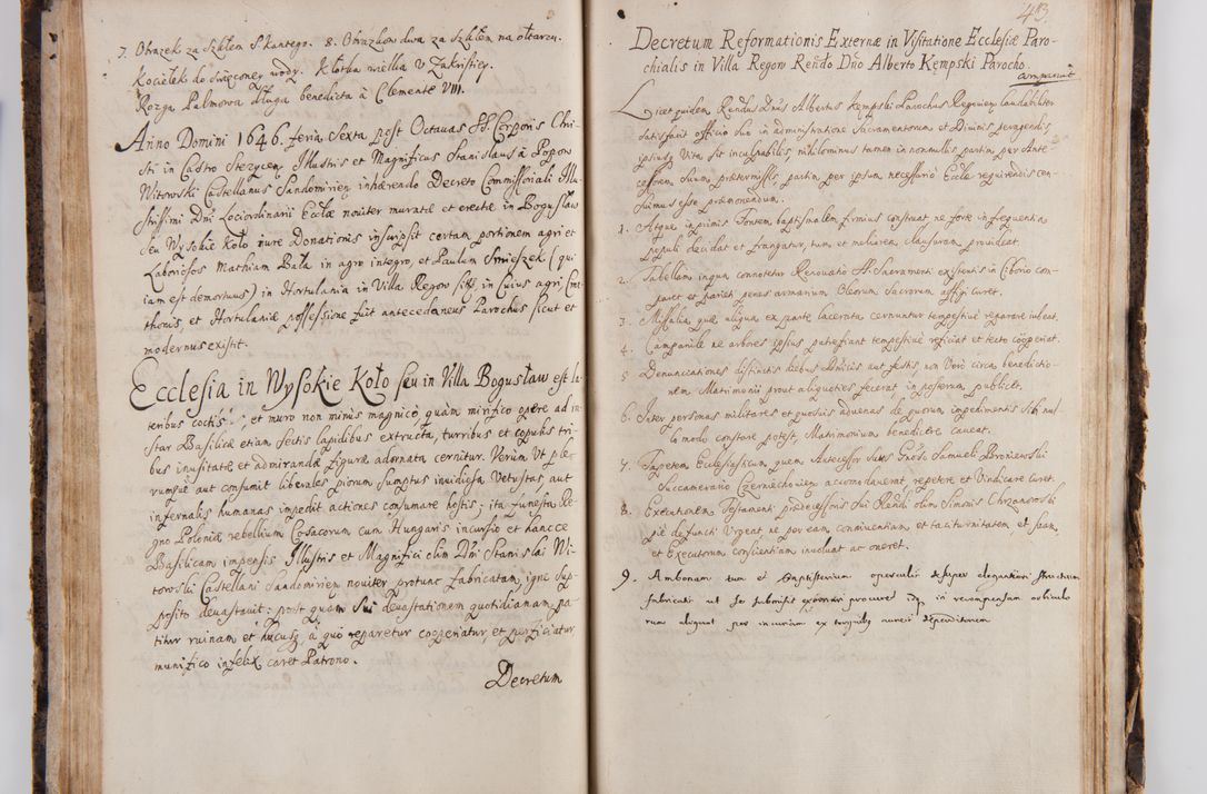 Zdjęcie nr 50 dla obiektu archiwalnego: Visitatio ecclesiarum parachialium in decanatu Casimieriensi in archidiaconatu Lublinensi expedita per R.D. Josephum Nieradzki, canonicum Luceoriensem, praepostium Markuszoviensem, surrogatum officialem Lublinensem ab Illustr. R.D. Andrea Trzebicki, episco Cracoviensi, duce Severiae specialiter datum et deputatum commissarium. Visitatio heac peracta est a.D. 1675