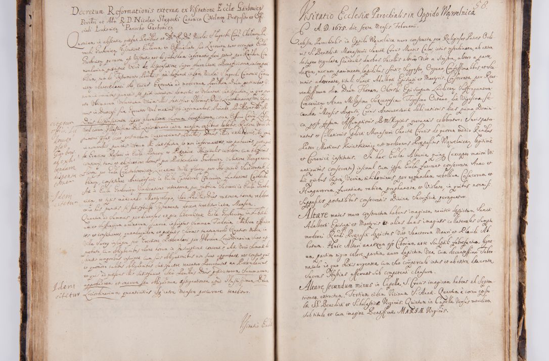 Zdjęcie nr 67 dla obiektu archiwalnego: Visitatio ecclesiarum parachialium in decanatu Casimieriensi in archidiaconatu Lublinensi expedita per R.D. Josephum Nieradzki, canonicum Luceoriensem, praepostium Markuszoviensem, surrogatum officialem Lublinensem ab Illustr. R.D. Andrea Trzebicki, episco Cracoviensi, duce Severiae specialiter datum et deputatum commissarium. Visitatio heac peracta est a.D. 1675