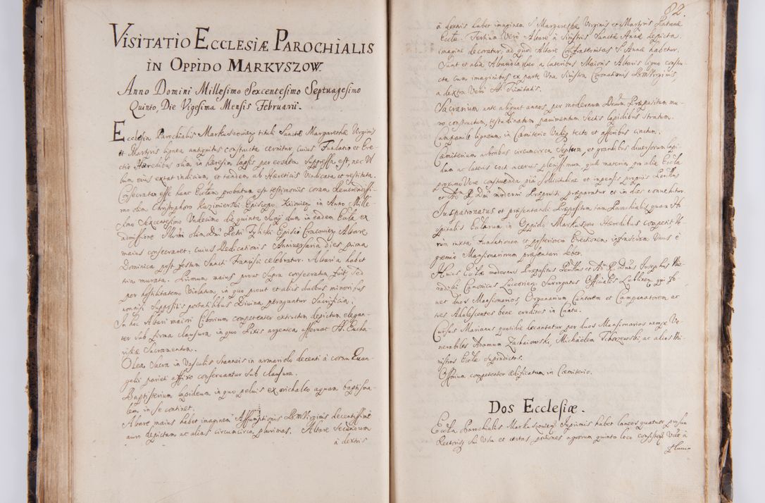 Zdjęcie nr 92 dla obiektu archiwalnego: Visitatio ecclesiarum parachialium in decanatu Casimieriensi in archidiaconatu Lublinensi expedita per R.D. Josephum Nieradzki, canonicum Luceoriensem, praepostium Markuszoviensem, surrogatum officialem Lublinensem ab Illustr. R.D. Andrea Trzebicki, episco Cracoviensi, duce Severiae specialiter datum et deputatum commissarium. Visitatio heac peracta est a.D. 1675