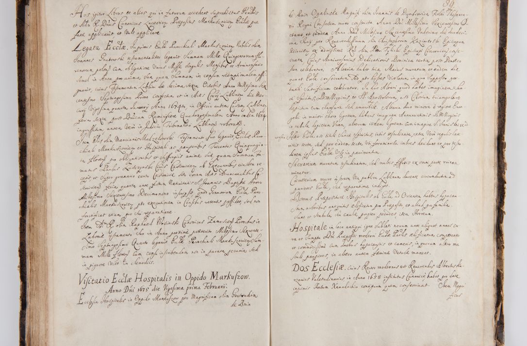 Zdjęcie nr 99 dla obiektu archiwalnego: Visitatio ecclesiarum parachialium in decanatu Casimieriensi in archidiaconatu Lublinensi expedita per R.D. Josephum Nieradzki, canonicum Luceoriensem, praepostium Markuszoviensem, surrogatum officialem Lublinensem ab Illustr. R.D. Andrea Trzebicki, episco Cracoviensi, duce Severiae specialiter datum et deputatum commissarium. Visitatio heac peracta est a.D. 1675